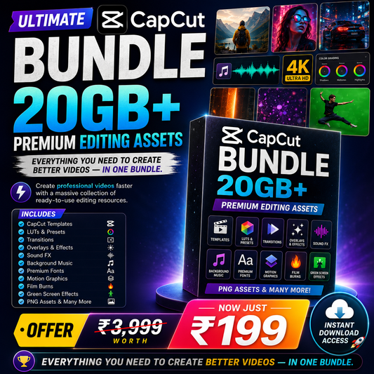 Ultimate CapCut Bundle – 20GB+ Premium Editing Assets