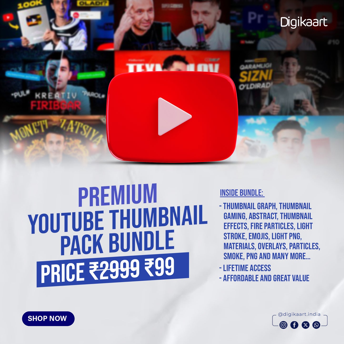 Premium YouTube Thumbnail Pack Bundle